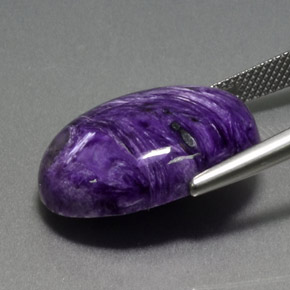 شارويت البنفسجي طبيعي، قصة بيضاوى، 19.17 قيراط، غير شفاف