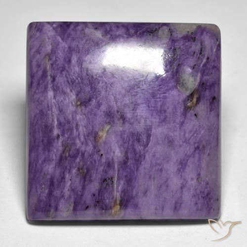 61.05ct طبيعي بنفسجى غامق شارويت, مربع, غير شفاف