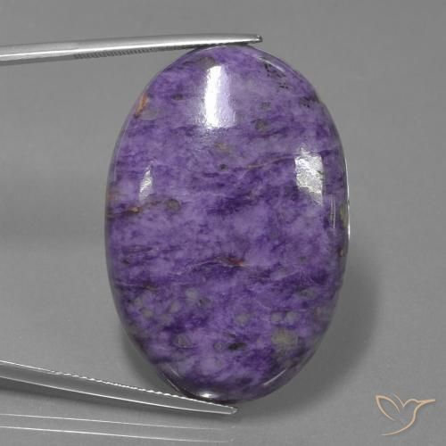 62.41ct طبيعي بنفسجى أرجوانى مخملى شارويت, بيضوي, غير شفاف