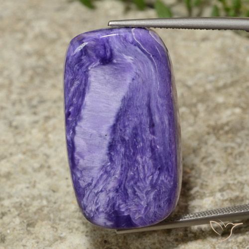26.13ct طبيعي بنفسجى أرجوانى مخملى شارويت, وسادة, غير شفاف