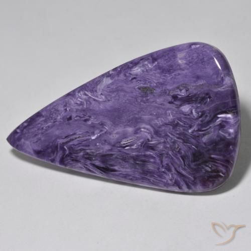 76.47ct طبيعي بنفسجى موف شارويت, شكل الكمثرى, غير شفاف