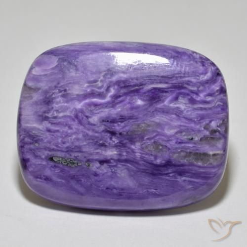 45.54ct طبيعي بنفسجى داكن-متوسط شارويت, وسادة, غير شفاف