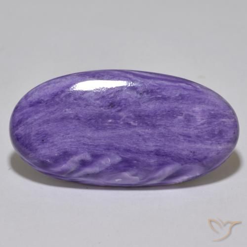30.82ct طبيعي بنفسجى أرجوانى مخملى فاتح شارويت, بيضوي, غير شفاف
