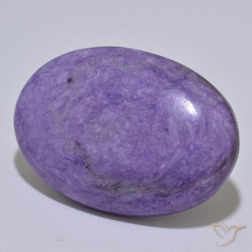 34.16ct طبيعي بنفسجى متوسط شارويت, بيضوي, غير شفاف