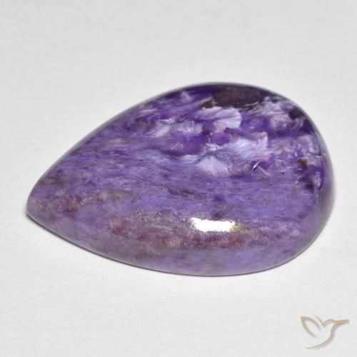 شارويت Medium Dark-Violet طبيعي، شكل الكمثرى، 14.25 قيراط، غير شفاف