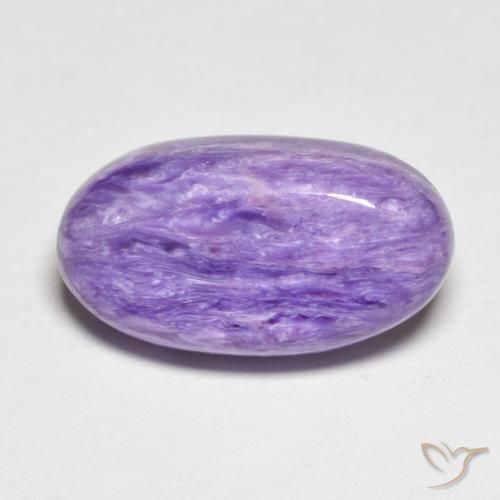 7.23ct طبيعي بنفسجى متوسط شارويت, بيضوي, غير شفاف
