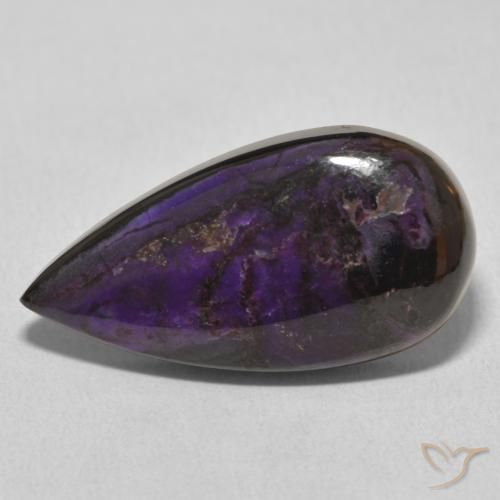 14.65ct طبيعي بنفسجى متوسط شارويت, شكل الكمثرى, غير شفاف
