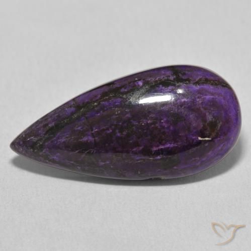 11.69ct طبيعي بنفسجى متوسط شارويت, شكل الكمثرى, غير شفاف