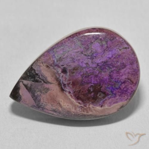 18.65ct طبيعي بنفسجى متوسط شارويت, شكل الكمثرى, غير شفاف