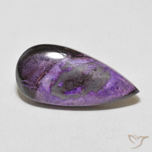 15.16ct طبيعي بنفسجى غامق متوسك شارويت, شكل الكمثرى, غير شفاف