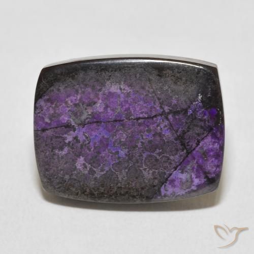 19.90ct طبيعي بنفسجى داكن شارويت, وسادة, غير شفاف