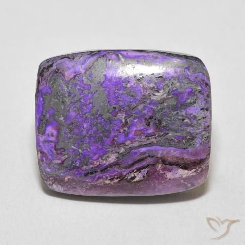 16.78ct طبيعي بنفسجى متوسط شارويت, وسادة, غير شفاف