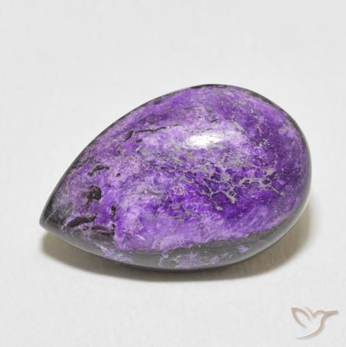 11.70ct طبيعي بنفسجى غامق شارويت, شكل الكمثرى, غير شفاف