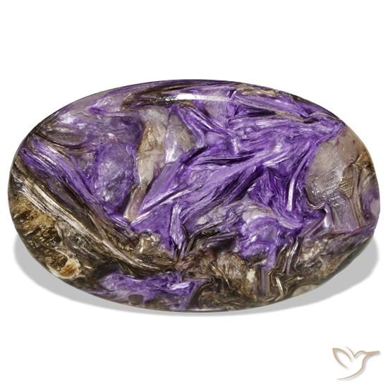 51.52ct بنفسجي شارويت, بيضاوي, غير شفاف