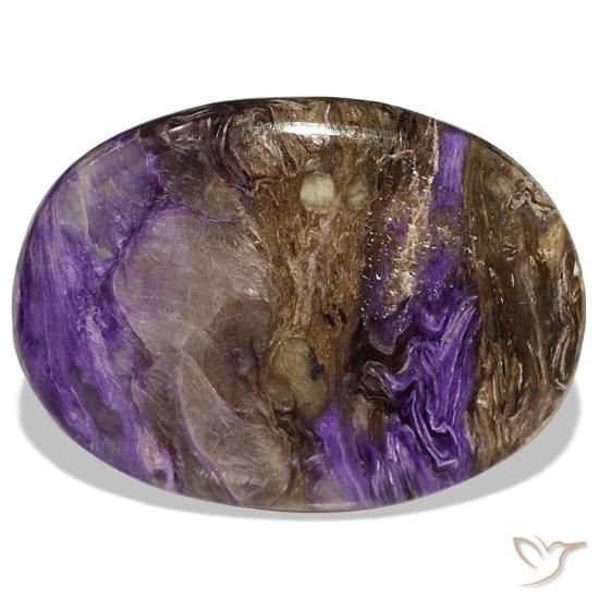 51.30ct بنفسجي شارويت, بيضاوي, غير شفاف