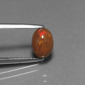 شوكولاتة أوبال متعدد الألوان طبيعي، قصة بيضاوى، 0.69 قيراط، غير شفاف