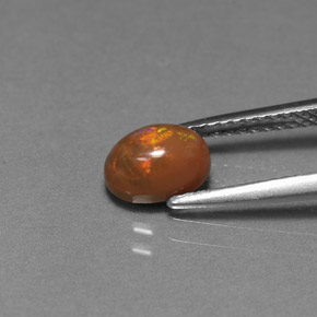 شوكولاتة أوبال متعدد الألوان طبيعي، قصة بيضاوى، 0.69 قيراط، غير شفاف