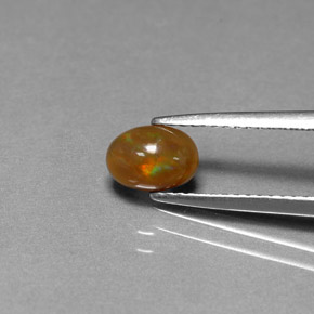 شوكولاتة أوبال متعدد الألوان طبيعي، قصة بيضاوى، 0.54 قيراط، غير شفاف