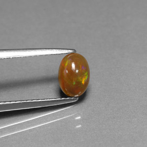 شوكولاتة أوبال متعدد الألوان طبيعي، قصة بيضاوى، 0.54 قيراط، غير شفاف