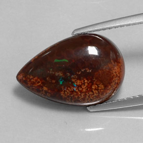 شوكولاتة أوبال متعدد الألوان طبيعي، شكل الكمثرى، 5.15 قيراط، غير شفاف