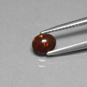 شوكولاتة أوبال متعدد الألوان طبيعي، قصة بيضاوى، 0.43 قيراط، غير شفاف