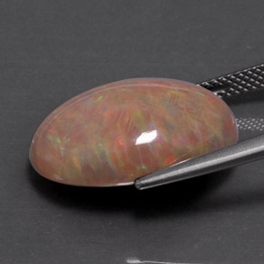 شوكولاتة أوبال متعدد الألوان طبيعي، قصة بيضاوى، 9.78 قيراط، غير شفاف