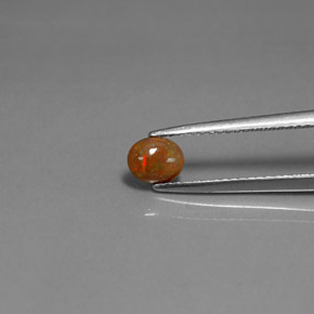 شوكولاتة أوبال متعدد الألوان طبيعي، قصة بيضاوى، 0.34 قيراط، غير شفاف