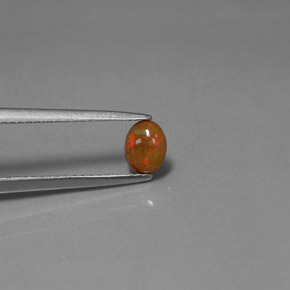 شوكولاتة أوبال متعدد الألوان طبيعي، قصة بيضاوى، 0.34 قيراط، غير شفاف