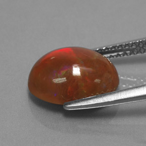 شوكولاتة أوبال متعدد الألوان طبيعي، قصة بيضاوى، 2.29 قيراط، غير شفاف