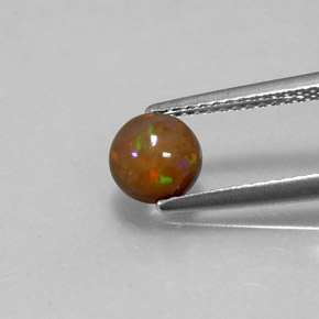 شوكولاتة أوبال متعدد الألوان طبيعي، قصة دائرى، 0.60 قيراط، نصف شفاف