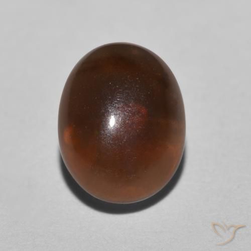 0.78ct طبيعي بني محمر شوكولاتة أوبال, بيضوي, نصف شفاف