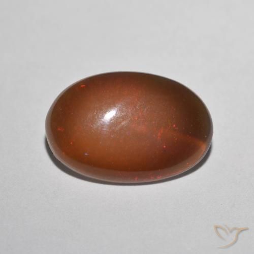 1.90ct طبيعي متعدد الألوان شوكولاتة أوبال, بيضوي, نصف شفاف