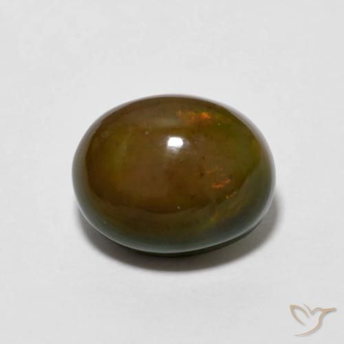 2.20ct طبيعي Medium Dark-Brown شوكولاتة أوبال, بيضوي, غير شفاف