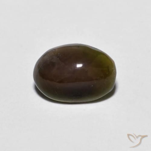 0.38ct طبيعي متعدد الألوان شوكولاتة أوبال, بيضوي, غير شفاف