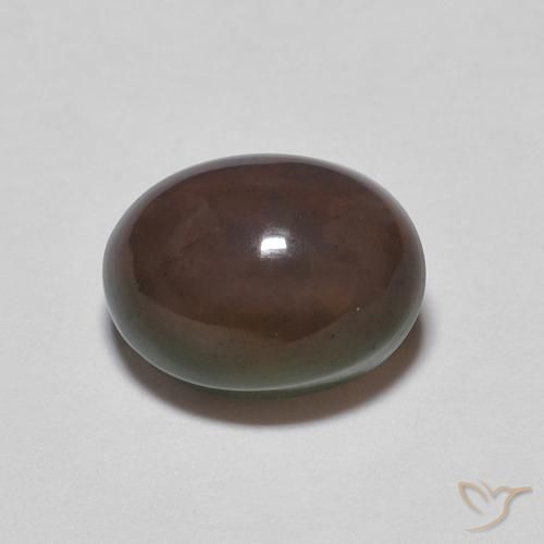 1.01ct طبيعي متعدد الألوان شوكولاتة أوبال, بيضوي, غير شفاف