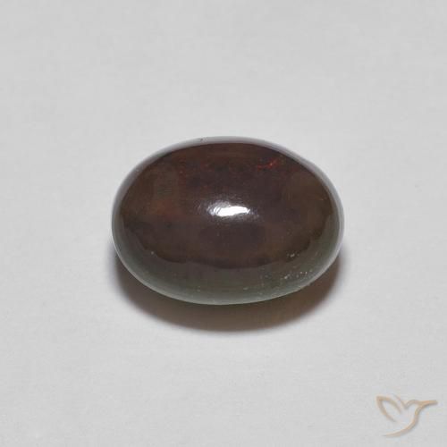 0.64ct طبيعي متعدد الألوان شوكولاتة أوبال, بيضوي, غير شفاف