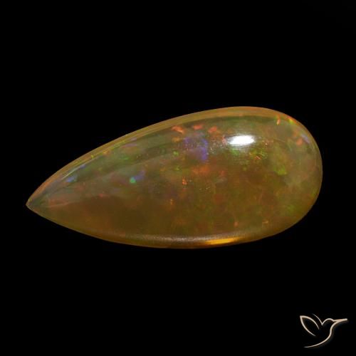 8.56ct متعدد الألوان شوكولاتة أوبال, شكل الكمثرى, شفاف