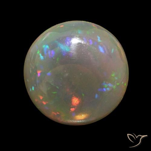 5.03ct متعدد الألوان شوكولاتة أوبال, دائري, شفاف
