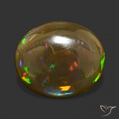 9.41ct متعدد الألوان شوكولاتة أوبال, بيضوي, شفاف