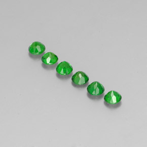 أحجار كروم ديوبسيد أخضر طبيعية، قصة دائرى، VS-SI، وزنها  قيراط