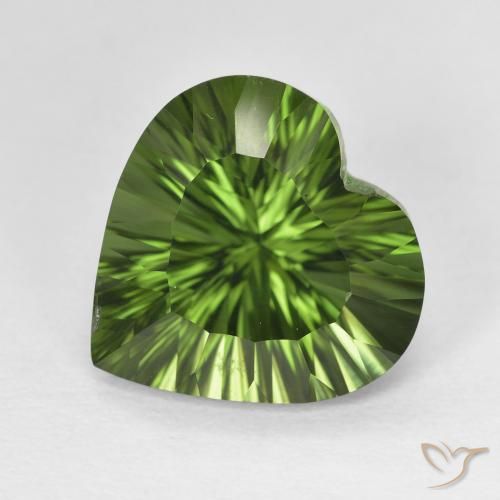 7.24ct طبيعي الأخضر الغامق ديوبسيد كروم, قلب, قليلا جدا