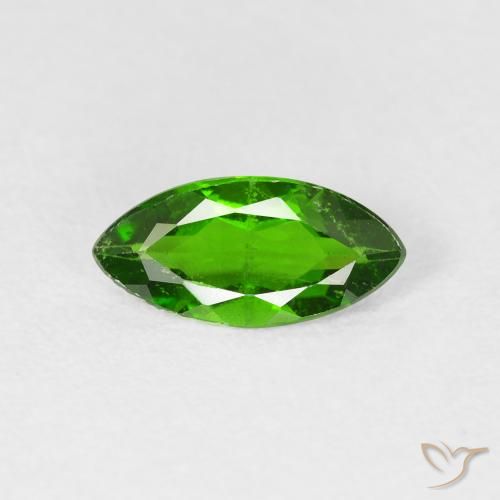 0.97ct طبيعي Medium Dark-Green ديوبسيد كروم, ماركيز, VS-SI