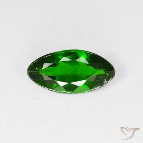1.00ct طبيعي أخضر الغابة لامع كروم ديوبسيد, ماركيز, SI