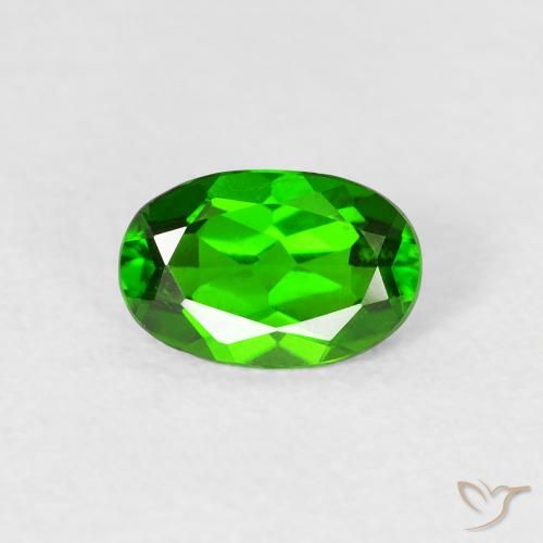 0.72ct طبيعي أخضر غامق ديوبسيد كروم, بيضوي, VVS-VS