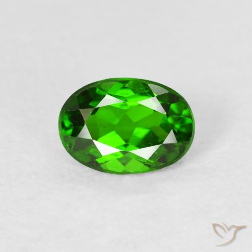 0.90ct طبيعي أخضر كثيف ديوبسيد كروم, بيضوي, VS-SI