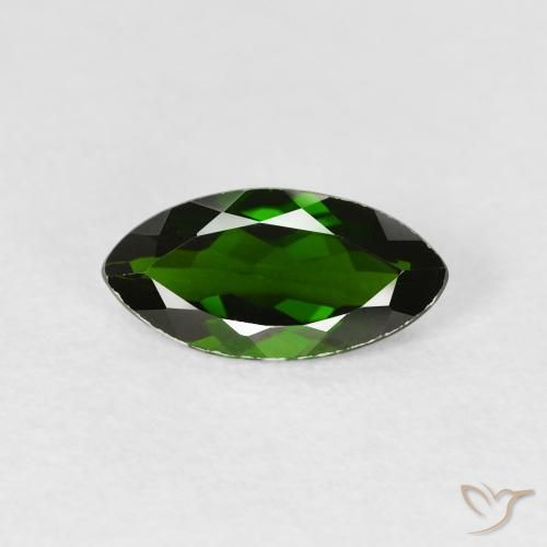 1.17ct طبيعي أخضر غامق ديوبسيد كروم, ماركيز, VVS-VS