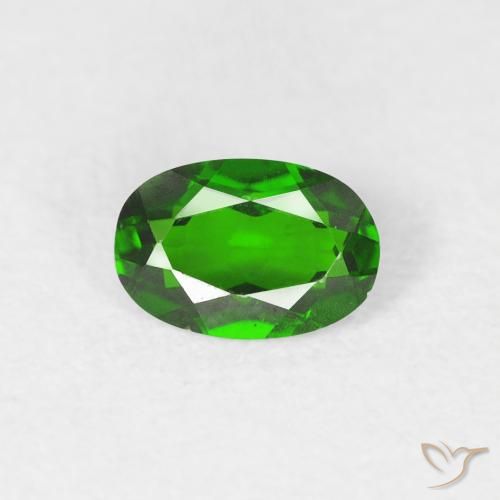 0.51ct طبيعي أخضر الغابة لامع ديوبسيد كروم, بيضوي, VVS-VS