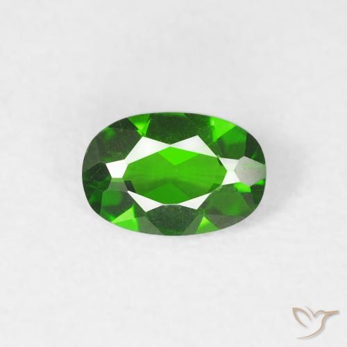 0.44ct طبيعي أخضر غامق ديوبسيد كروم, بيضوي, VVS-VS