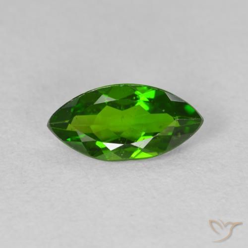كروم ديوبسيد Medium Dark-Green طبيعي، ماركيز، 1.00 قيراط، قليلا جدا