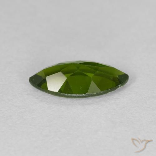 كروم ديوبسيد Medium Dark-Green طبيعي، ماركيز، 1.08 قيراط، قليلا جدا